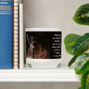 Memorial Photo Prayer Watercolor Stag Deer Animal Scented Candle