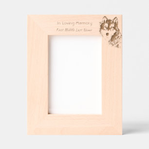Memorial Photo Remembrance Keepsake Wolf Animal Engraved Frames
