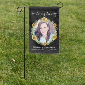 Memorial Photo Sunflower Grave Site Cemetery Garden Flag | Zazzle