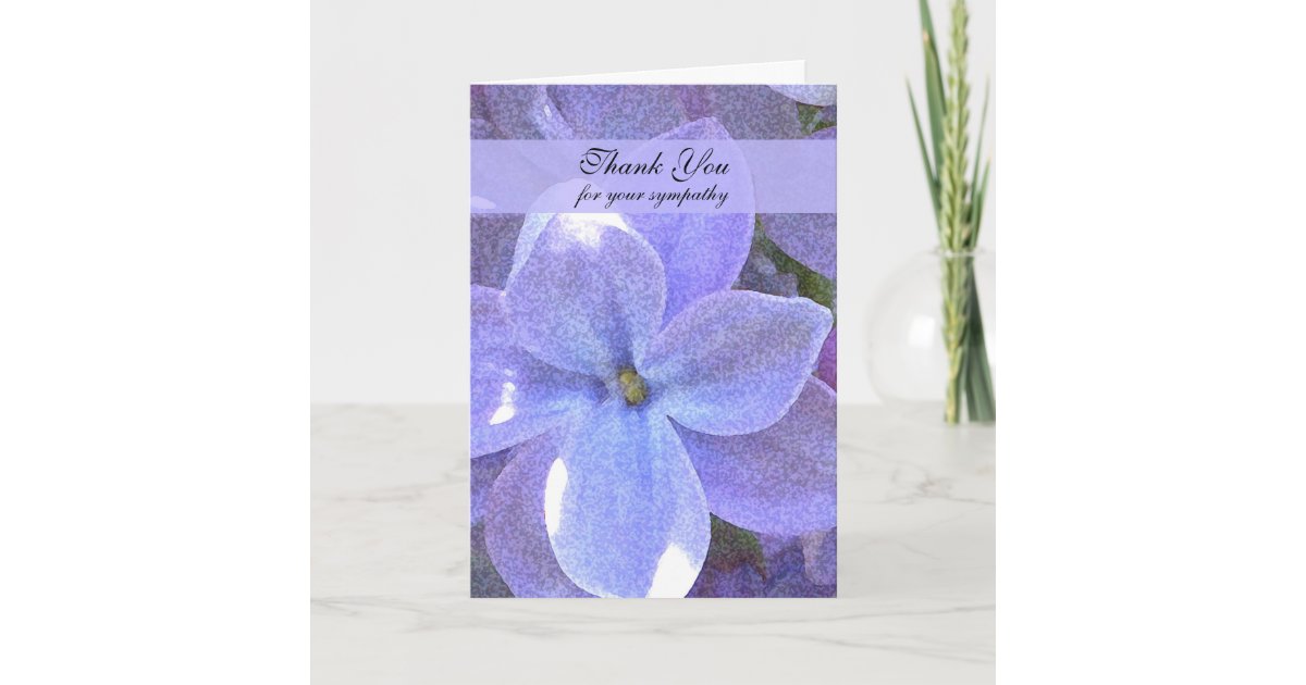 Memorial Photo Thank You Card -- Lilacs | Zazzle.com