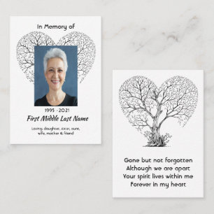 Memorial Photo Tree of Life Heart Love Business Card