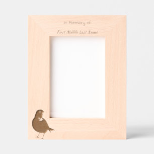 Memorial Photo  Watercolor Robin Garden Bird Engraved Frames