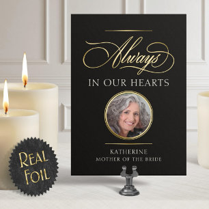 Memorial Photo Wedding Foil Table Sign Invitation