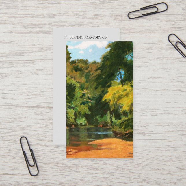 Memorial Picture Sympathy Prayer Card (Front/Back In Situ)