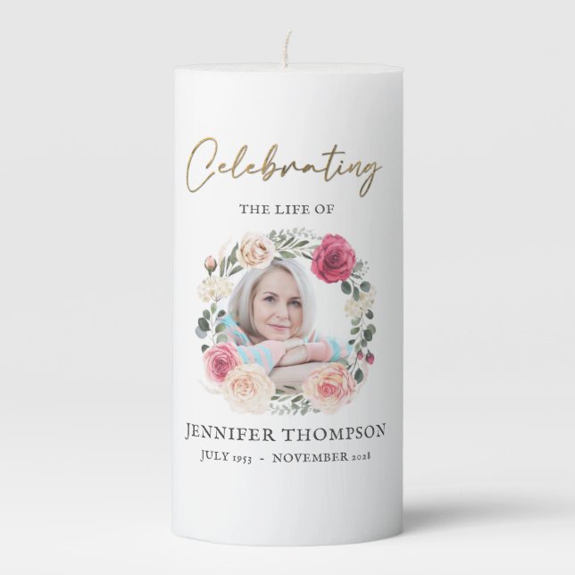 Memorial Pillar Candle The For Loss Of A Loved One (Front)