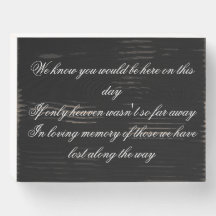 Memorial plaque for a memorial station for wedding