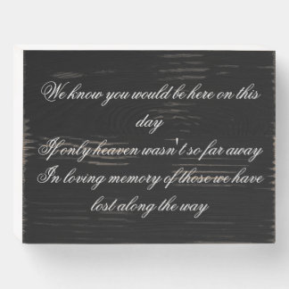 Memorial plaque for a memorial station for wedding