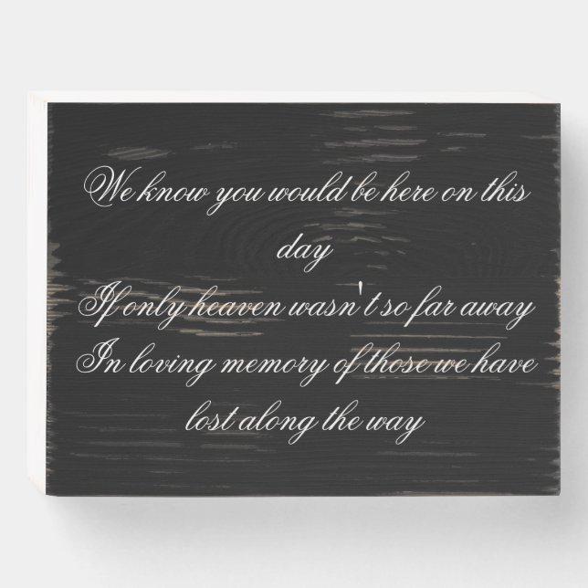 Memorial plaque for a memorial station for wedding (Front Horizontal)