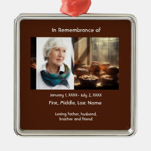 Memorial Pocket Card Baking Bakery Cook Metal Ornament