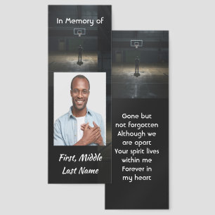 Memorial Pocket Card Basketball Game Bookmarks