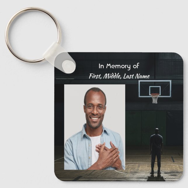  Memorial Pocket Card Basketball Game Keychain (Front)