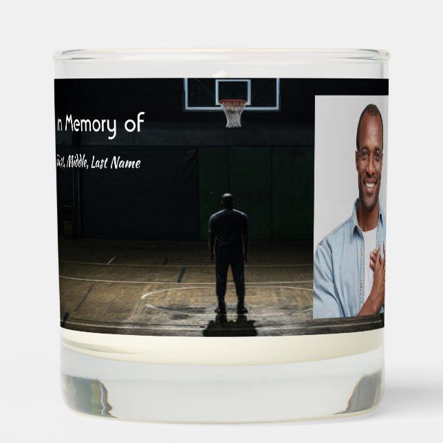  Memorial Pocket Card Basketball Game  Scented Candle (Front)