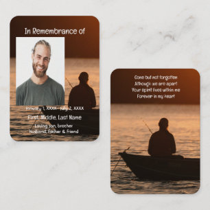 Memorial Pocket Card Fishing Fisherman