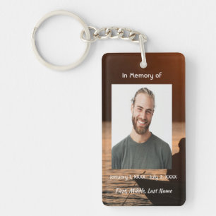 Memorial Pocket Card Fishing Fisherman Keychain