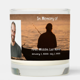 Memorial Pocket Card Fishing Fisherman Scented Candle