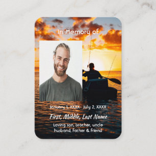 Memorial Pocket Card Kayaking Sport 