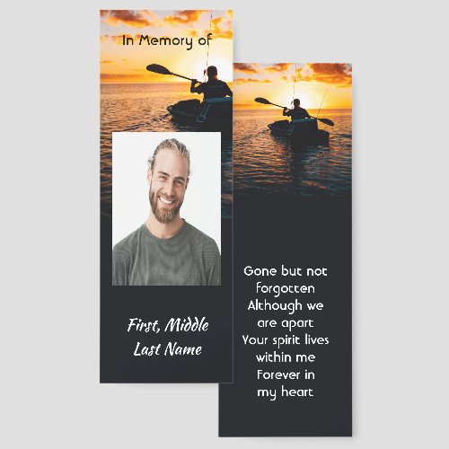 Memorial Pocket Card Kayaking Sport 