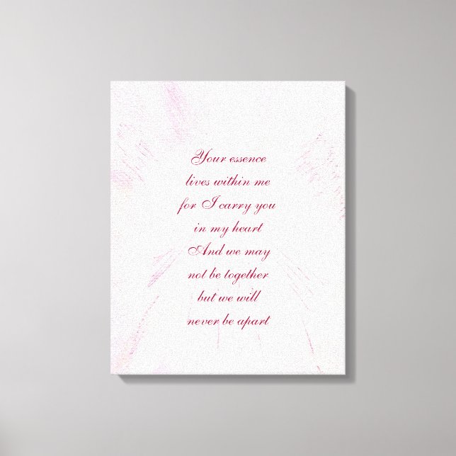 Memorial Poem Canvas Print (Front)