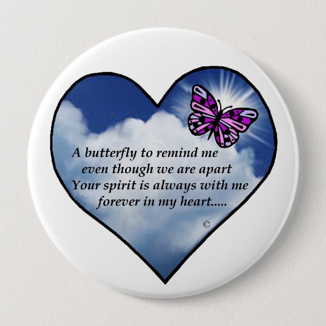 Memorial Poem Pinback Button (Front)