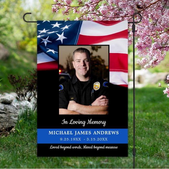 Memorial Police Officer Patriotic Cemetery  Garden Flag (Creator Uploaded)