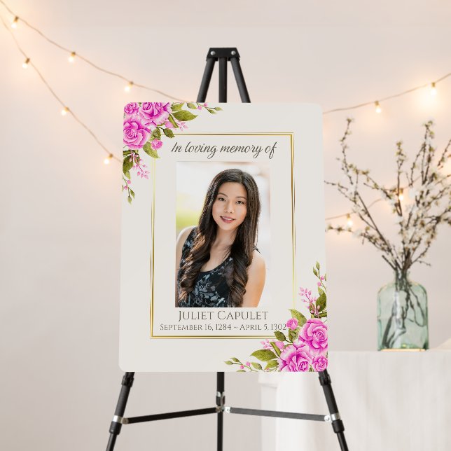 Memorial Portrait Poster Board (In Situ (Stand))