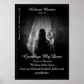 Memorial Poster Into the light - goodbye my dear