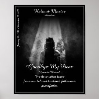 Memorial Poster Into the light - goodbye my dear