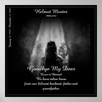 Memorial Poster Into the light - goodbye my dear