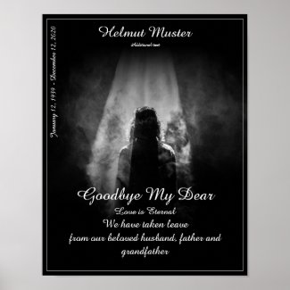 Memorial Poster Into the light - goodbye my dear