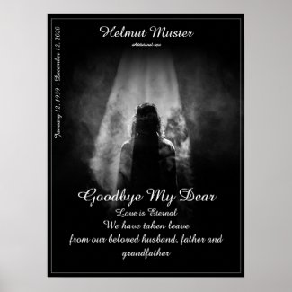 Memorial Poster Into the light - goodbye my dear