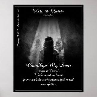 Memorial Poster Into the light - goodbye my dear