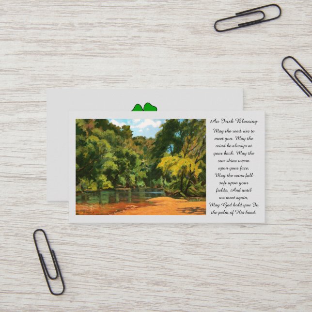 Memorial Prayer Blessing Card Ozarks (Front/Back In Situ)