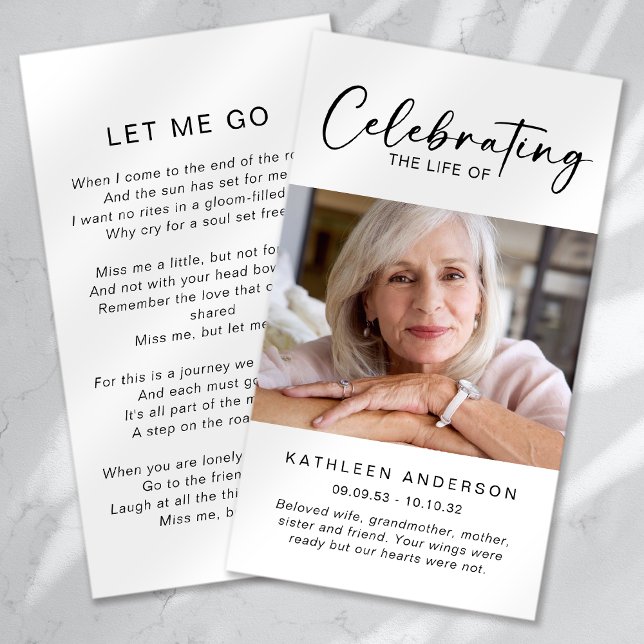 Memorial Prayer Card | Celebrating the Life Of (Creator Uploaded)