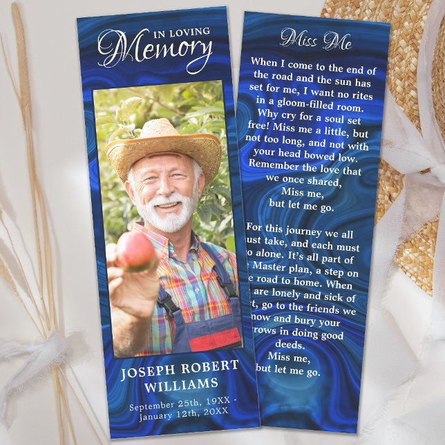 Memorial Prayer Card Custom Photo Sympathy Funeral Bookmarks (Creator Uploaded)