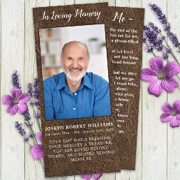 Memorial Prayer Card Funeral Bookmark Leather