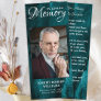 Memorial Prayer Card Funeral Bookmark Photo Green