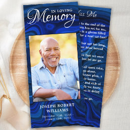 Memorial Prayer Card Funeral Bookmark with Photo
