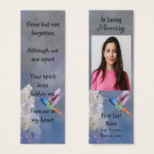 Memorial Prayer Card Funeral Nature Bookmark