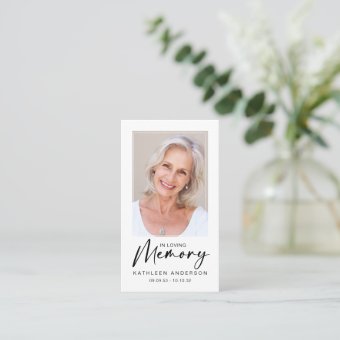 Memorial Prayer Card | In Loving Memory | Zazzle