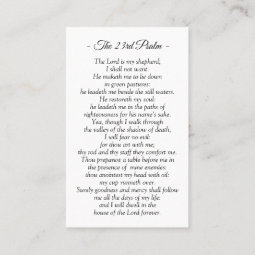 Memorial Prayer Card - The 23rd Psalm | Zazzle