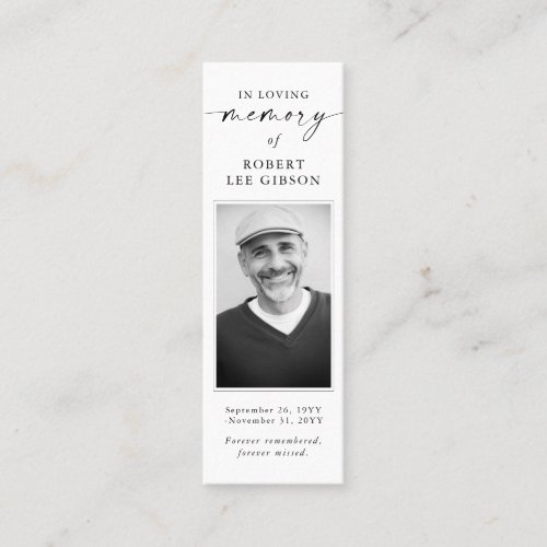 Memorial Prayer Sympathy Funeral Bookmark Card