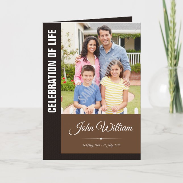 Memorial Program Brochure (Front)