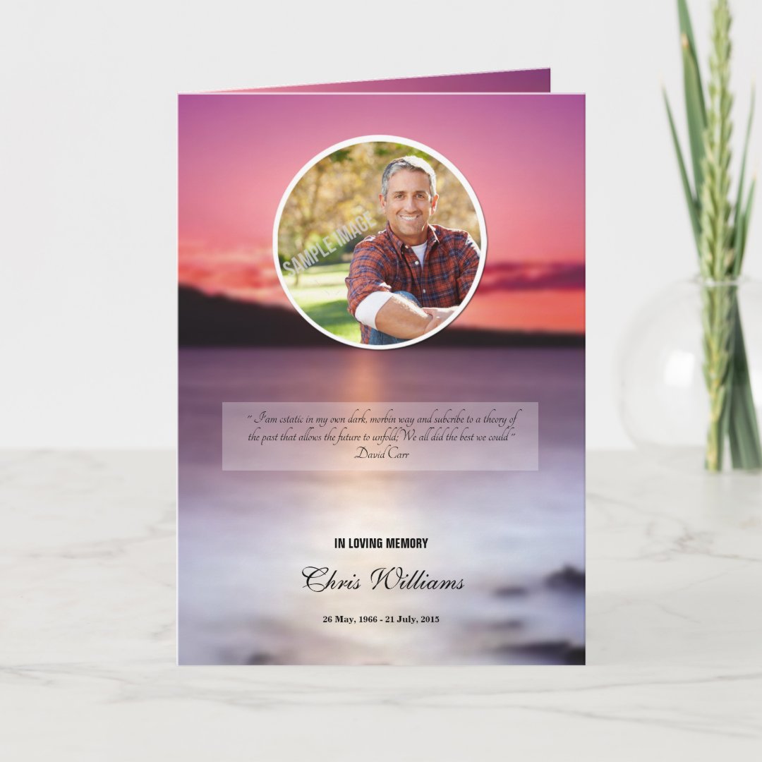 Memorial Program Template | Zazzle