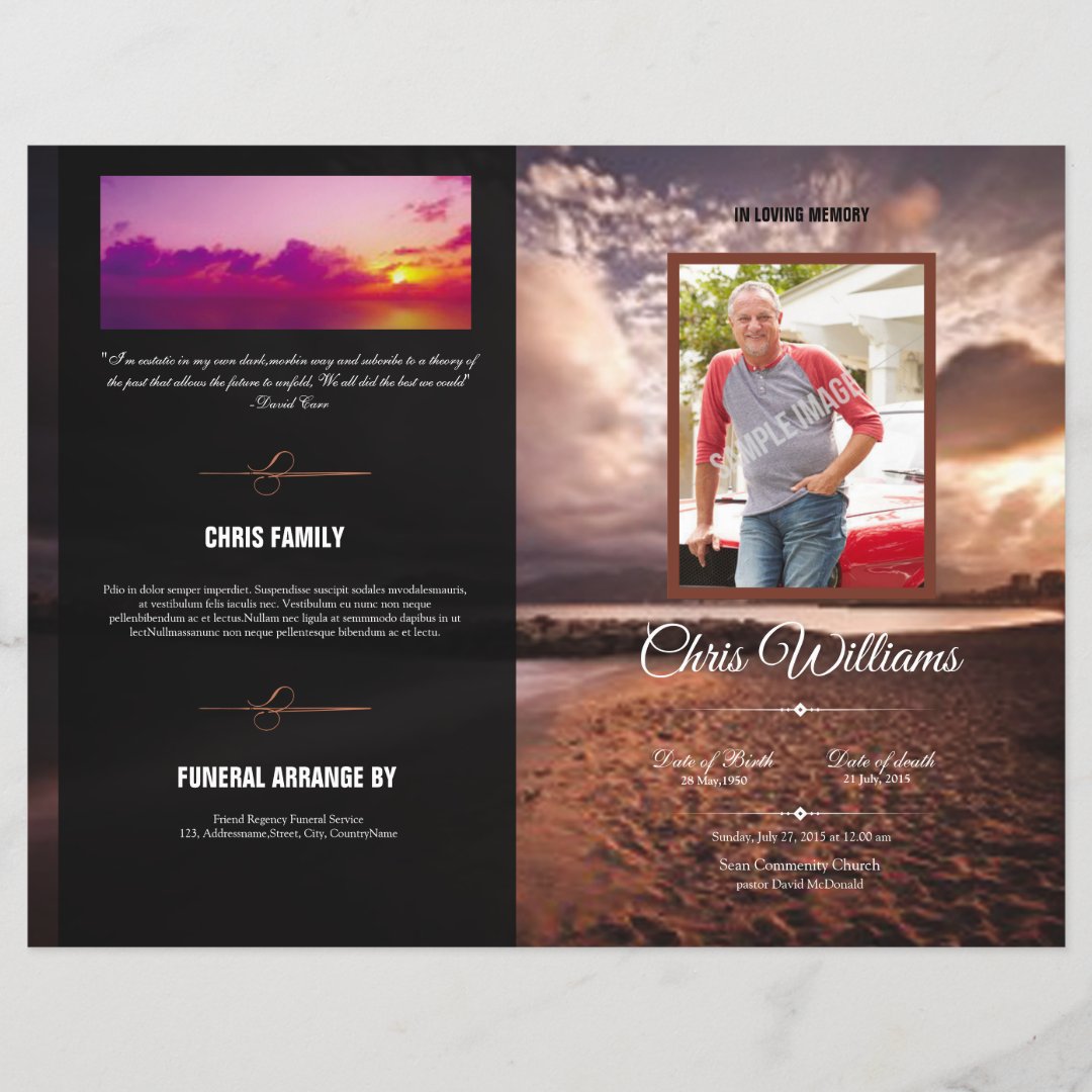 Memorial Program Template | Zazzle