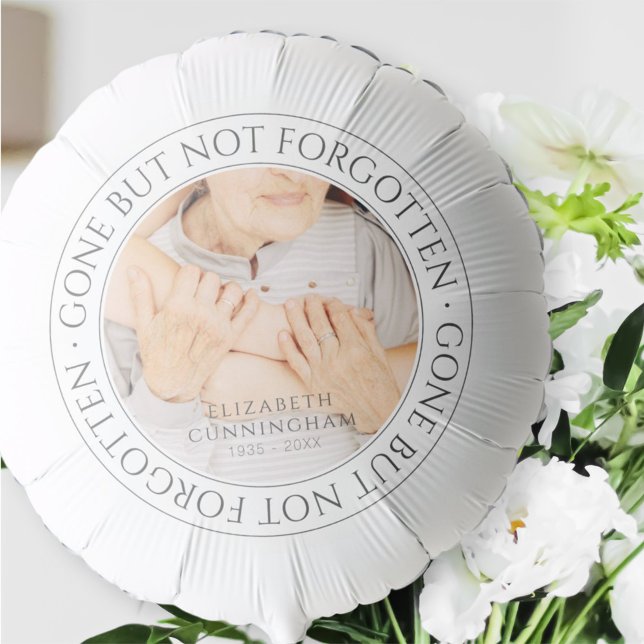 Memorial Quote Classic Elegant Chic Photo Keepsake Balloon (Creator Uploaded)