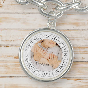 Memorial Quote Classic Elegant Chic Photo Keepsake Bracelet
