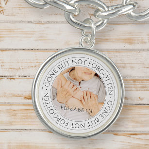 Memorial Quote Classic Elegant Chic Photo Keepsake Bracelet