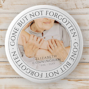 Memorial Quote Classic Elegant Chic Photo Keepsake Button