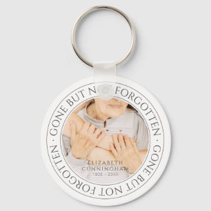 Memorial Quote Classic Elegant Chic Photo Keepsake Keychain