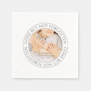 Memorial Quote Classic Elegant Chic Photo Keepsake Napkins